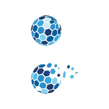 Wire World Logo Şablonu vektör çizimi