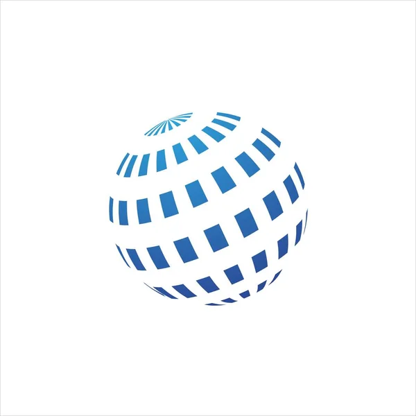 Wire World Logo Template Vetor Ilustração —  Vetores de Stock