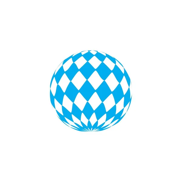 Draht Welt Logo Vorlage Vektor Illustration — Stockvektor