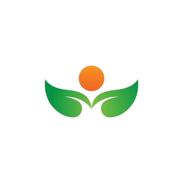Sun Farm Logo Vector Icon Design Illustration Template — Stock Vector