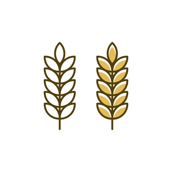 农业小麦水稻病媒图标设计模板 — 图库矢量图片