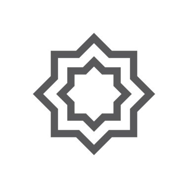 Müslüman soyut Sembolü, İslami vektör illüstrasyonu