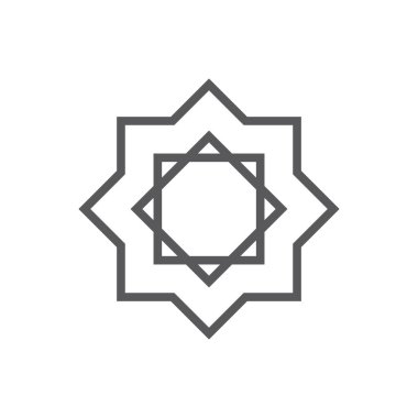 Müslüman soyut Sembolü, İslami vektör illüstrasyonu