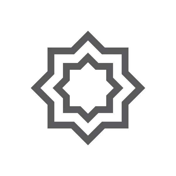 Símbolo Abstracto Musulmán Ilustración Vectorial Islámica — Vector de stock