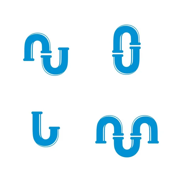 Logo Hydrauliczne Wektor Ikona Projekt Ilustracja Szablon — Wektor stockowy