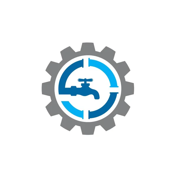 Encanamento Logotipo Vetor Ícone Design Ilustração Modelo — Vetor de Stock