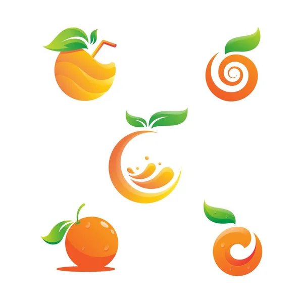 橙色标志设计矢量图标设计 — 图库矢量图片