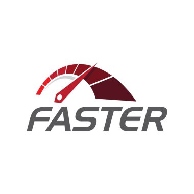Otomatik logo vektör resimleme simgesi tasarımı için hız göstergesi simgesi
