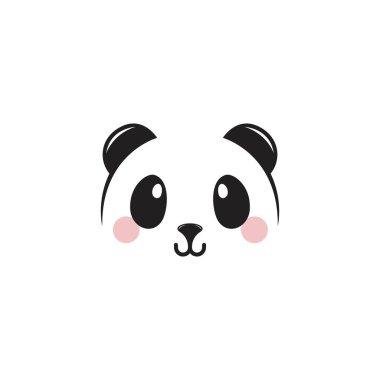 Panda simgesi vektör illüstrasyon tasarımı