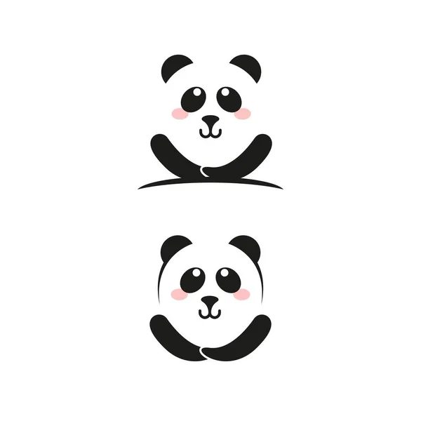 Panda Symbol Vorlage Vektor Illustration Design — Stockvektor