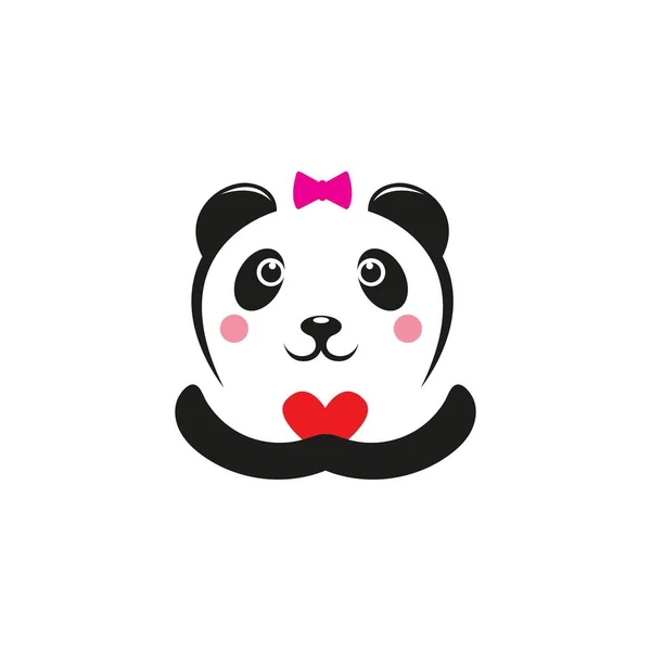 Panda Symbol Vorlage Vektor Illustration Design — Stockvektor