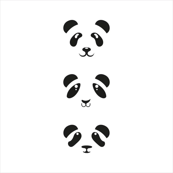 Ícone Panda Modelo Design Ilustração Vetorial — Vetor de Stock