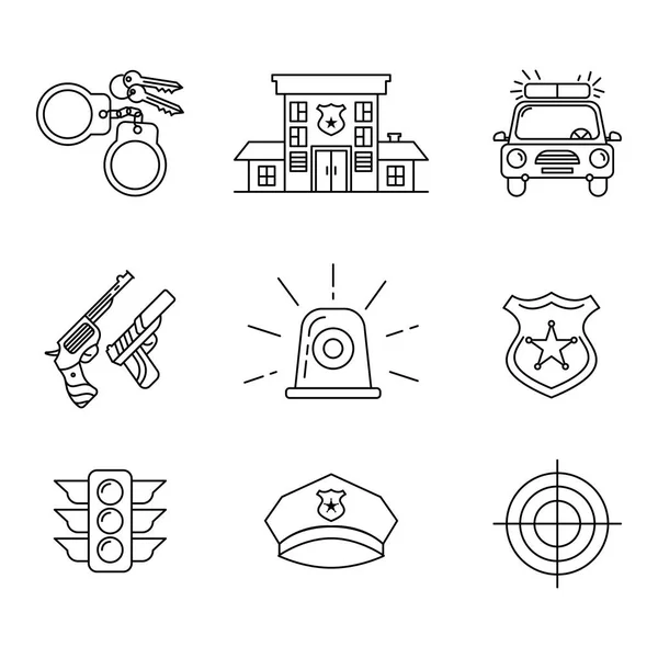 Police Element Vector Icon Design Illustration Template —  Vetores de Stock