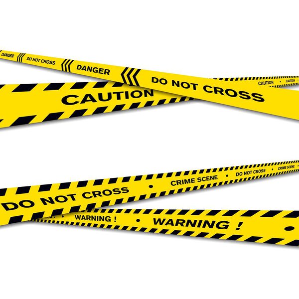 Warning Line police vector design ilustration template