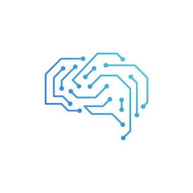 Beyin Devresi Logo Şablonu vektör illüstrasyon simgesi tasarımı