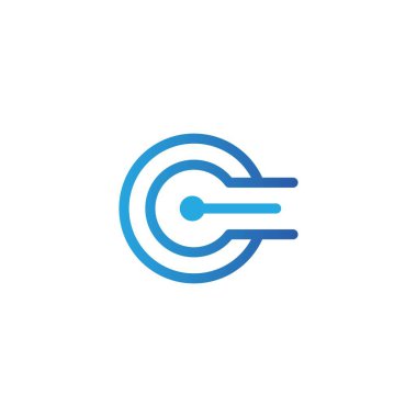 Circuit Logo Şablonu vektör resimleme simgesi tasarımı