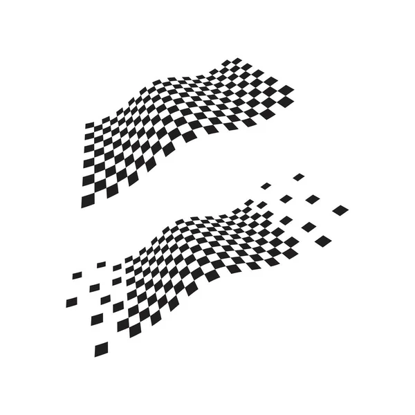 Race Flagga Ikon Enkel Design Illustration Vektor — Stock vektor