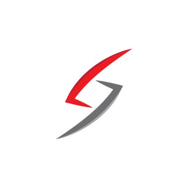 S harfi logo tasarım vektörü