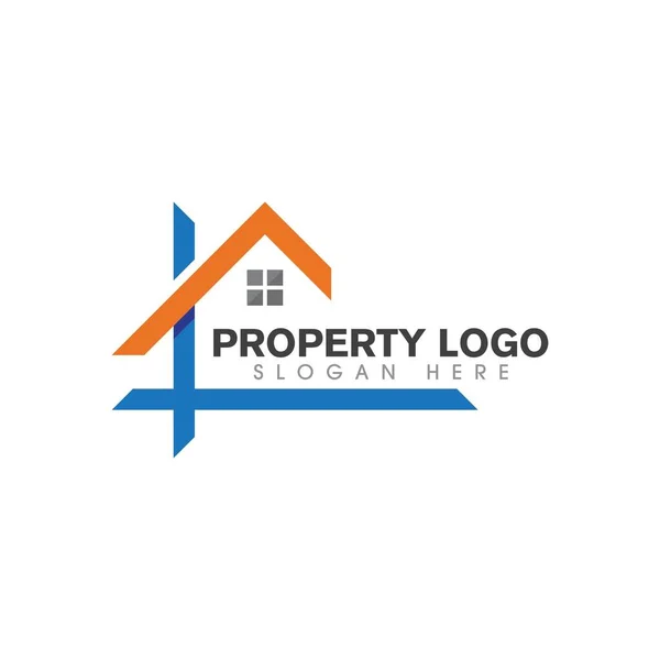 Imobiliário Propriedade Construção Design Logo — Vetor de Stock