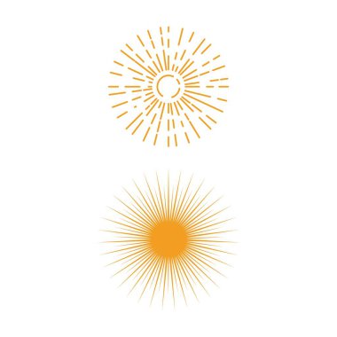 güneş patlaması ikon vektör çizim şablonu