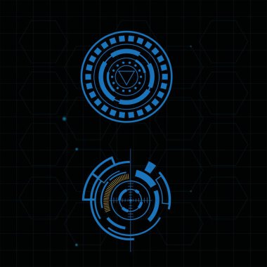 Gelecekçi kullanıcı arayüzü çizim şablonu