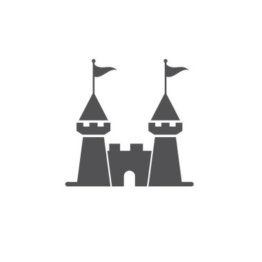 Castle oluşturma vektör resimleme şablonu tasarımı