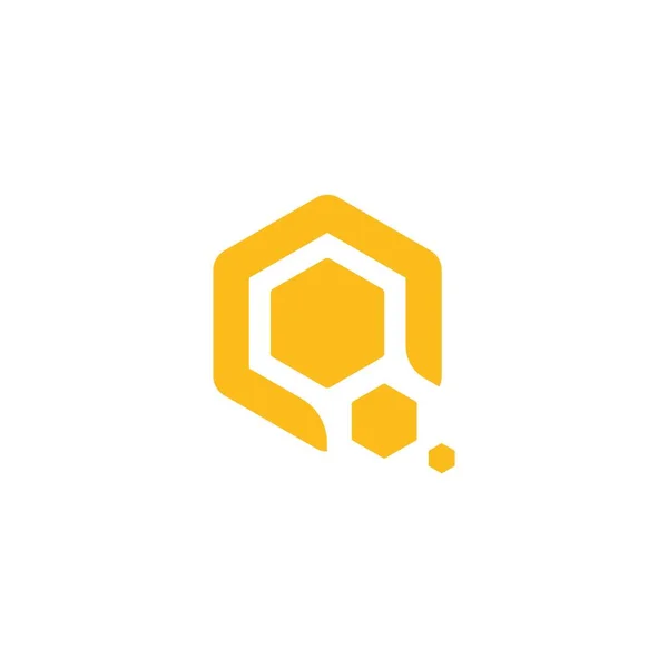 Hexagon Bee Vector Icon Illustration Template — стоковий вектор