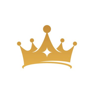 Crown Logo Şablonu vektör çizimi tasarımı