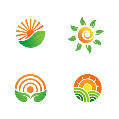 Çiftlik vektörü tarım organik ikon çizimi