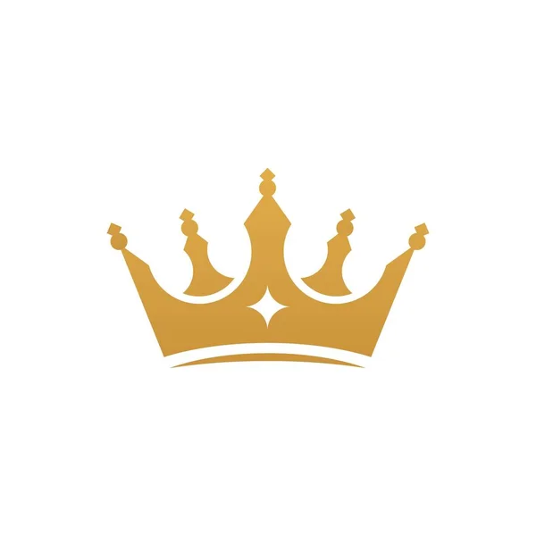 Crown Logo Şablonu Vektör Çizimi Tasarımı — Stok Vektör