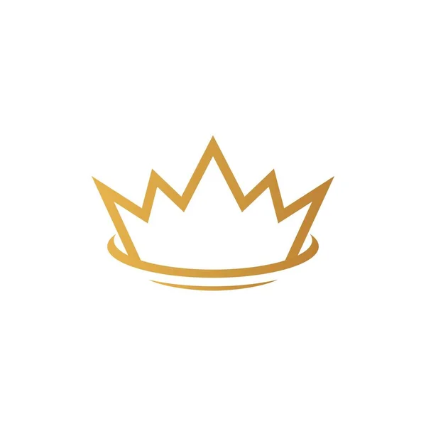 Корона Логотип Шаблон Векторний Дизайн Ілюстрації — стоковий вектор