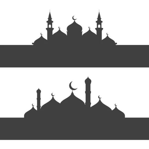Moskee Achtergrond Vector Illustratie Ontwerp Template — Stockvector