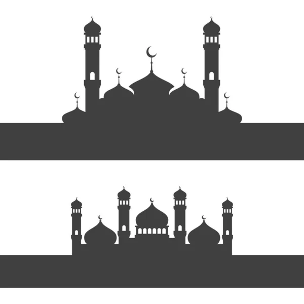 Moschee Hintergrund Vektor Illustration Design Vorlage — Stockvektor