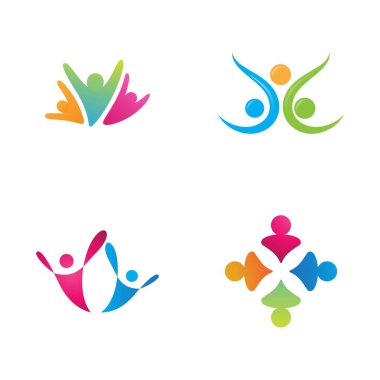 Topluluk, ağ ve sosyal simge tasarım şablonu