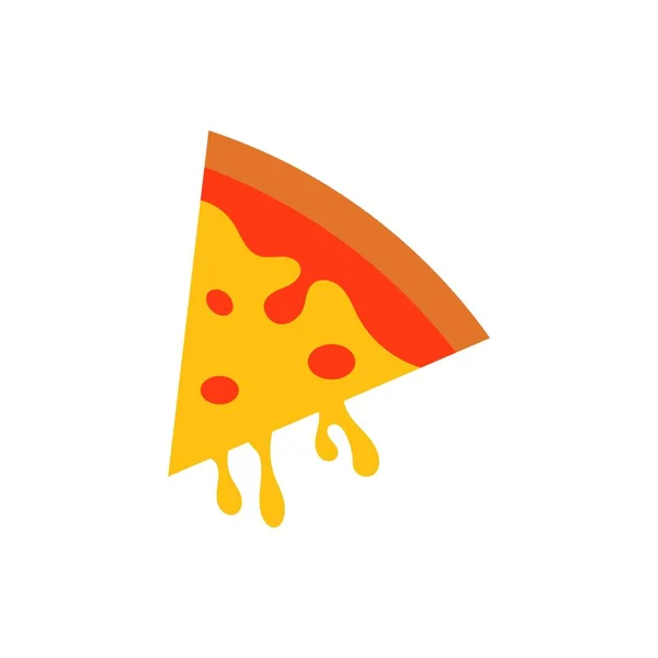 Yummy Pizza Vector Icona Disegno Illustrazione Template — Vettoriale Stock