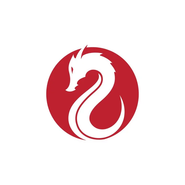 Dragon Vector Pictogram Illustratie Ontwerp Logo Template — Stockvector