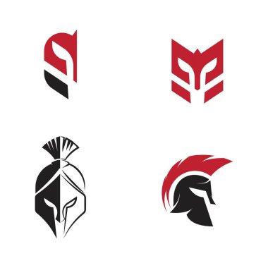 Spartalı kask vektör resimleme tasarımı