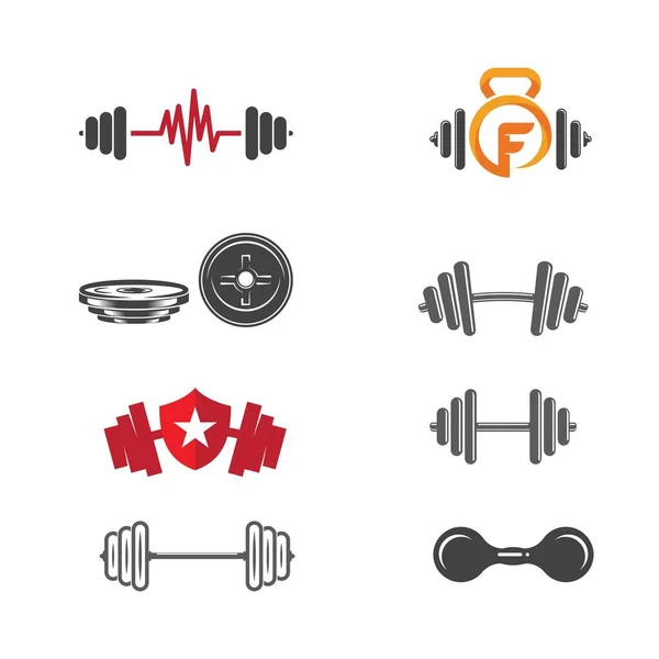 Oggetti Vettoriali Icone Etichetta Sportiva Badge Palestra Fitness Logo Design — Vettoriale Stock