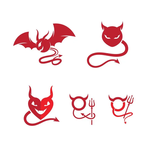 Devil Κέρατο Διάνυσμα Εικονίδιο Σχέδιο Εικονογράφηση Πρότυπο Λογότυπο — Διανυσματικό Αρχείο