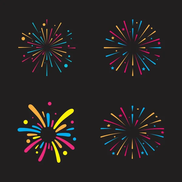 Feuerwerk Vektor Symbol Illustration Design Vorlage — Stockvektor