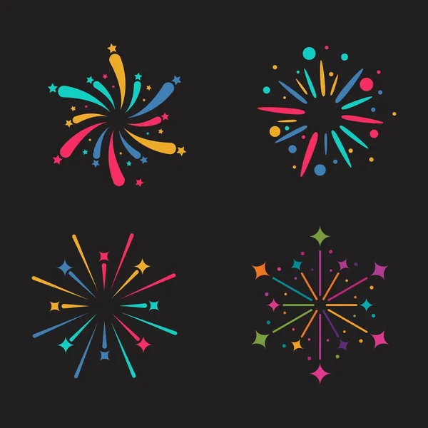 Feuerwerk Vektor Symbol Illustration Design Vorlage — Stockvektor