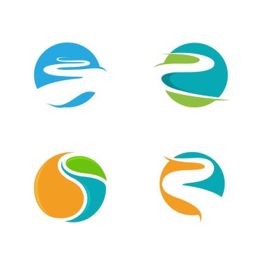 Nehir simgesi vektör çizim şablonu