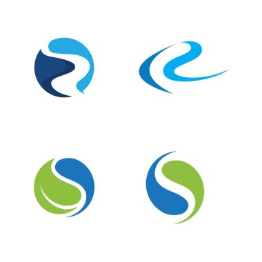 Nehir simgesi vektör çizim şablonu