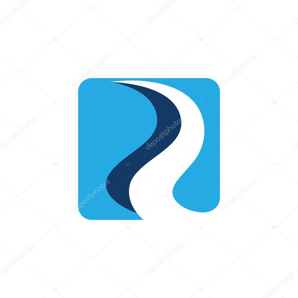 River icon vector illustration design template