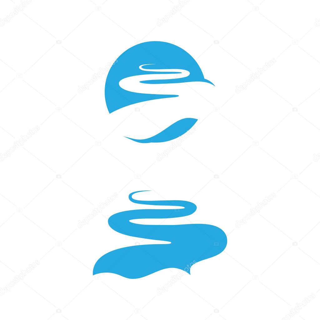 River icon vector illustration design template