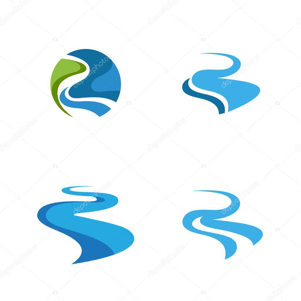 River icon vector illustration design template