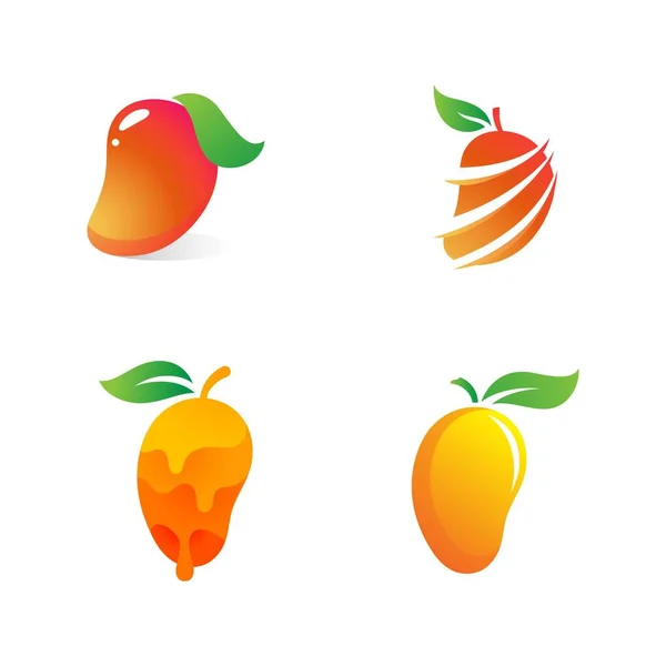 Modello Disegno Illustrazione Vettoriale Icona Mango — Vettoriale Stock