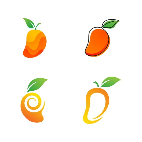 Mango Icono Vector Ilustración Diseño Plantilla — Vector de stock