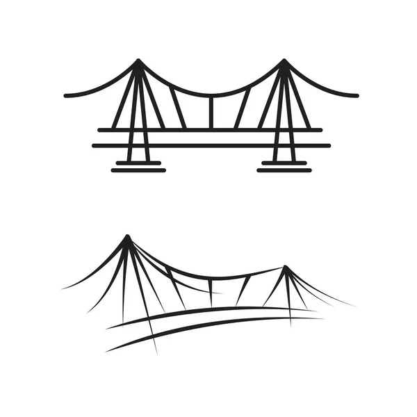 Brücke Vektor Symbol Illustration Design Vorlage — Stockvektor