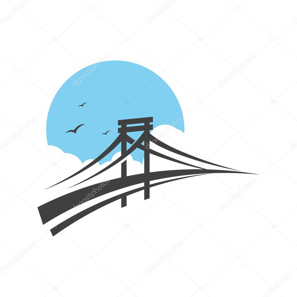 Bridge vector icon illustration design template